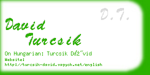 david turcsik business card